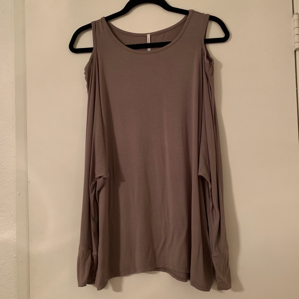 Batwing Cold Shoulder Blouse